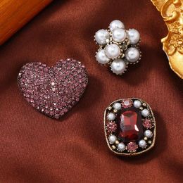 Brooches High-end Coat Suit Brooch Tassel Set Retro Temperament Chain Pin Rhinestone And Pearl Boutique Corsage Jacket Luxury Accessories