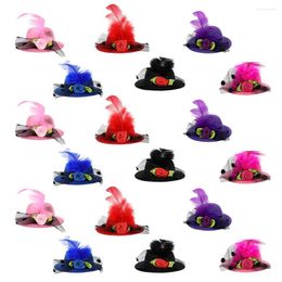 Bandanas 18 Pcs Children's Hair Accessories Snap Clips Mini Hat Miniature Little Girl Tiny