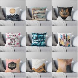 Pillow Happy Easter Egg Cute Animal Water Mug Picture Colour Flower Head Cover Sofa Home Decoration Pillowcase