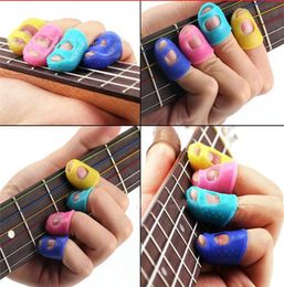 Silicone Guitar Finger Sleeve Finger Thumb Household Sundries Picks Guitar Finger Protectors useful for Acoustic Guitar Beginner 9817088