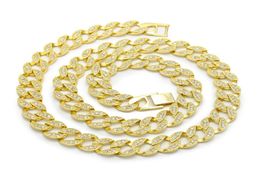 New Hip Hop Miami Cuban link chains Gold Silver Iced out Long thick heavy necklaces For mens Women Rapper Jewellery Gift322j74214482216455