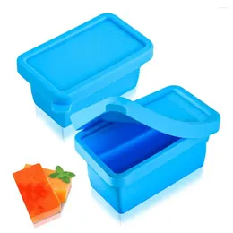 Baking Moulds 1/2Pcs Silicone Freezing Tray With Lid Food-Grade 250ML Easy Release BPA-free Food Storage Mold Stackable Soup Freezer Cont