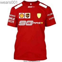 F1 Ferari Team Formula One t Shirt Mens New Red Men Extreme Sports Racing Suit Harajuku Street Fashion Oversi BG7S