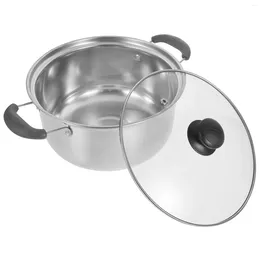 Double Boilers Stock Pot Stainless Steel Soup Handles Multi-function Saucepan