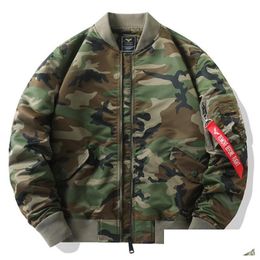 Mens Jackets 2024 New Autumn/Winter Camo Coat Air Force Ma1 Pilot Jacket Flight Drop Delivery Apparel Clothing Outerwear Coats Dhqe2
