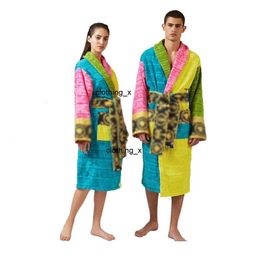 women bathrobe sleep robe unisex man cotton sleepwear night robe highquality Brand designer robe elegr Eight Colours top1