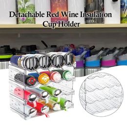 Kitchen Storage Foldable Wine Rack Stackable Holder Bottle Refrigerator Organizer Cabinet Pantry Free-Standing Tumbler Can Beer