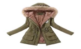 Womens Parka Casual Outwear Autumn Winter Military Hooded Coat Winter Jacket Women Fur Coats Women039s Winter Jackets And Coats8482742