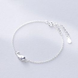 Link Bracelets Cute Sweet Scrub Whale Fresh Silver Colour Temperament Female Trendy Resizable SBR046 266t