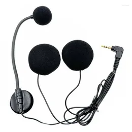 Microphones 3.5mm Earpiece Microphone Speaker Motorcycle Headphones Intercom Interphones Mic For Half-Covered Helmets Headsets