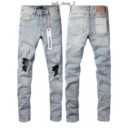 purple brand jeans Designer Pant Stacked Trousers Biker Embroidery Ripped For Trend Size Jeans Men Tears European Jean Hombre Mens Pants designer purple jeans 189