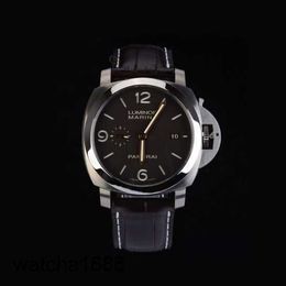 Racing Wristwatch Panerai LUMINOR 1950 Series 44mm Diameter Date Display Automatic Mechanical Male Watch PAM00351 Titanium Metal Date Display