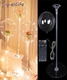 70cm LED Light Balloon stick stand Birthday Clear Balloons Globos Holder stand Baby Shower Wedding Party Decorations Ballon Y06226083154