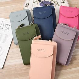 Shoulder Bags Women's Solid Color Leather Money Storage Fashion All-match Bag High Quality Diagonal Mobile Phone Coin Purse