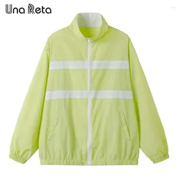 Men's Jackets Una Reta Harajuku Jacket Men 2024 Spring Summer Hip Hop Light Coat Streetwear Casual Sun Protection Man