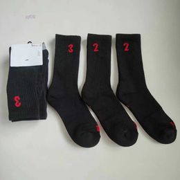 Men Socks Classic Number Designer Sport Training Towel Bottom Sock for Mens Womens GWZI