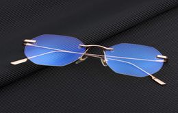 Sunglasses AntiBlue Light Glasses Men Women Rimless Optical Frame Eye Protection Ultra Eyeglasses Computer Goggles2420422