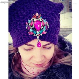Brooches Retro Jewelry Glitter Rhinestone Crystal Waterdrop Brooch Women Coat Shirts Caps Corsage Safty Pins Accessories Exquisite Gifts