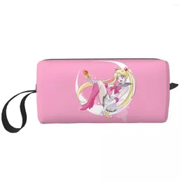 Storage Bags Kawaii Super Shojo Sailor Travel Toiletry Bag Women Anime Moon Girl Cosmetic Makeup Organizer Beauty Dopp Kit