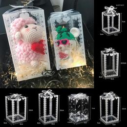 Gift Wrap 10Pcs PVC Clear Box Birthday Wedding Valentine's Day Favour Boxes Transparent Present Candy Flower Packaging