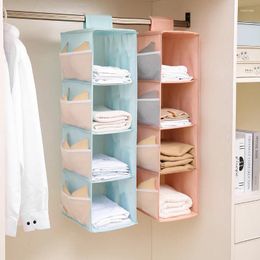 Storage Boxes Non-woven Washable Wardrobe Multi-layer Folding Hanging Bra Organizer Bag For Underpants Socks