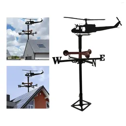 Garden Decorations Farmhouse Helicopter Weather Vane Roof Mount Wind Direction Indicator Outdoor Bracket For Yard Lawn