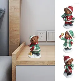 Decorative Figurines Christmas Crafts Figurin Miniature Bear Garden Micro Snow Landscape DIY Accessories Home Decoration