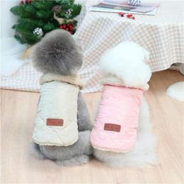 Dog Apparel Wool Coat Durable Pet Favourite Quilted Embroidered Nylon Silk Fashionable Dark Green Autumn And Winter Clothes Sweatshirt