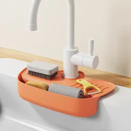 Kitchen Storage Wate Faucet Splash-Proof Drain Racks Bathroom Sink Holders Rags Cleaning Small Items Organisation Shelf