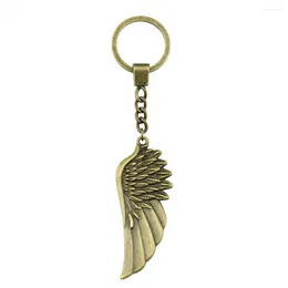 Keychains 1pcs Big Angel Wing Pendant Vintage Jewellery In Ring Size 30mm