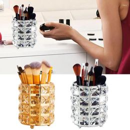 Storage Boxes Crystal Makeup Holder Portable Desktop Organiser Multifunctional Stand Cosmetic Brush Box