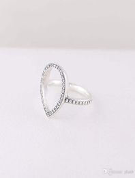 925 Sterling Silver Tear drop Wedding RING Original Box sets for CZ Diamond Hollow Teardrop Rings for Women Gift Jewelry7555106