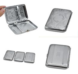 Metal Retro Cigarette Case Silvery Plated Reflection Open Lid Containers Strong Rectangle Cases Smoking Portable 5 5xb G21791876