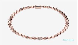 Beauul Women's Beads Pave 18k Rose Bracelet Summer Jewellery for 925 Sterling Silver Hand Chain Beaded bracelets With Ori5363618
