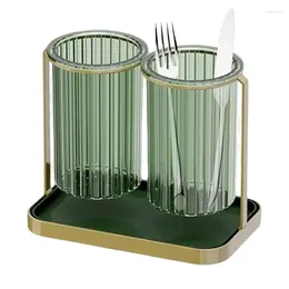 Kitchen Storage Chopsticks Container Utensil Organiser For Drawers Chopstick Holder With Drain Tray Dishwasher