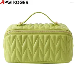 Cosmetic Bags PU Makeup Brush Storage Multifunctional Organizer Bag Large Capacity Lightweight With Zipper Portable For Holiday Gifts