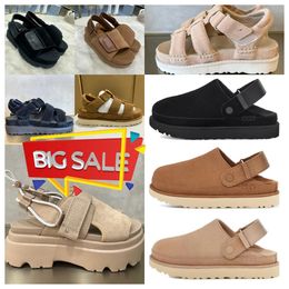 Well-known Sandals Designer UG Slippers Mens and Womens The Same Casual Thick-soled Open-toe Velcro Clasp Venus Soft Slides Size 35-44