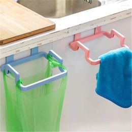 Kitchen Storage Hangable Garbage Bag Rack Plastic Cabinet Door Trash Can Household Gadgets