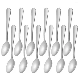 Coffee Scoops 12 Pcs Stainless Steel Stirring Spoon Premium Mini Ice Cream Dessert Serving Kitchen Scoop (105)