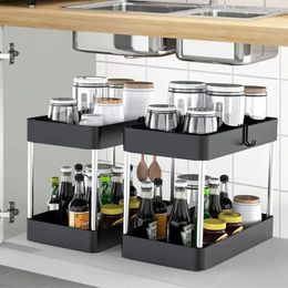 Kitchen Storage Under Sink Organiser Multipurpose Rack 2 Tier Drawer Bathroom And Cabinet PCs