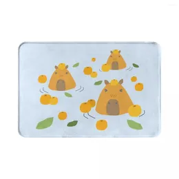 Carpets Capybara Doormat Rug Carpet Mat Footpad Polyester Anti-slip Cushion Entrance Kitchen Bedroom Balcony Toilet