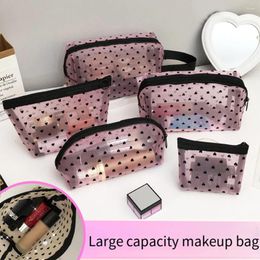 Cosmetic Bags 5pcs/set Mesh Clear Small Large Colorful Makeup Bag Portable Travel Toiletry Organizer Case Storage Pouch