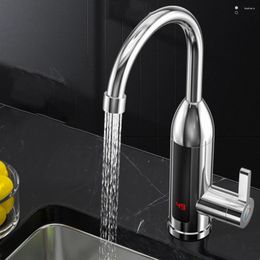 Kitchen Faucets 3000W Electric Water Heater Faucet LCD Display Fast Heating Tap 360 Degree Adjustable Tankless Supplies