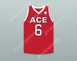 CUSTOM NAY Mens Youth/Kids CLARENCE 6 ACE FAMILY CHARITY RED BASKETBALL JERSEY TOP Stitched S-6XL