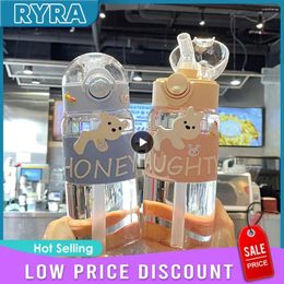 Water Bottles Sippy Antler 760ml High Value Convenient Cartoon Drinking Tools Cup Plastic Straw