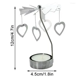 Candle Holders Rotating Holder Creative Metal Tea Light Romantic Incense Burner For Party Home Office Festival B88