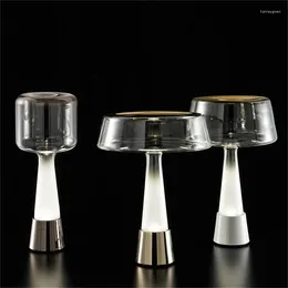 Table Lamps TEMAR Modern Lamp Luxury Glass Bedside Mushroom Desk Light LED For Home Living Room Bedroom Decor