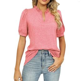 Women's T Shirts Casual Fashionable And Sexy Solid Colour Pullover Comfortable Cool Breathable Loose-Shirt Woman Clothing 2024