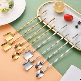 Drinking Straws Watermelon Spoon Fashionable Durable Threaded Tube Unique Design Straight Pipe Environmental Protection Accessories Shovel