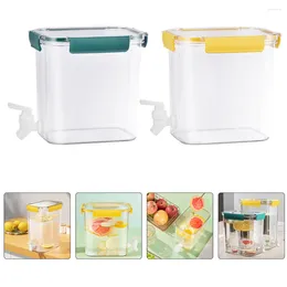 Liquid Soap Dispenser 2 Pcs Milk Dispensers Water Refrigerator With Cover Plastic Drink Containers Jug